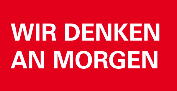 Textbox rot | Wir denken an morgen NEU